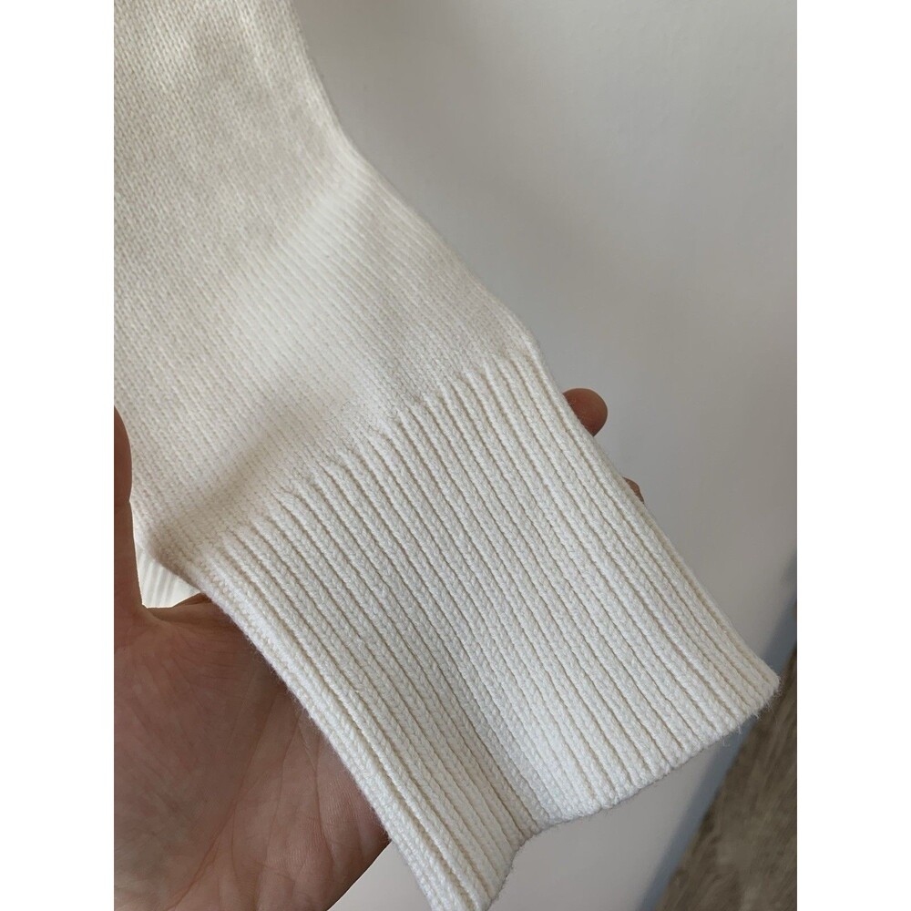 NWT LOFT Turtleneck Oversized Sweater Cream- Size Large - Picture 2 of 9